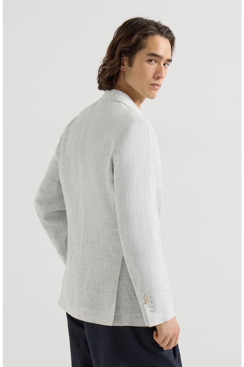 Houndstooth deconstructed blazer, Alternate, color, Pearl Grey