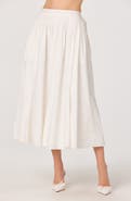 ASTR the Label Sidra Pleated Cotton Midi Skirt
