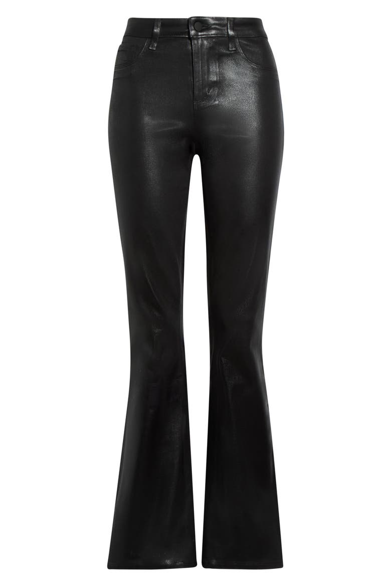 Marty High Waist Flare Jeans, Main, color, NOIR COATED