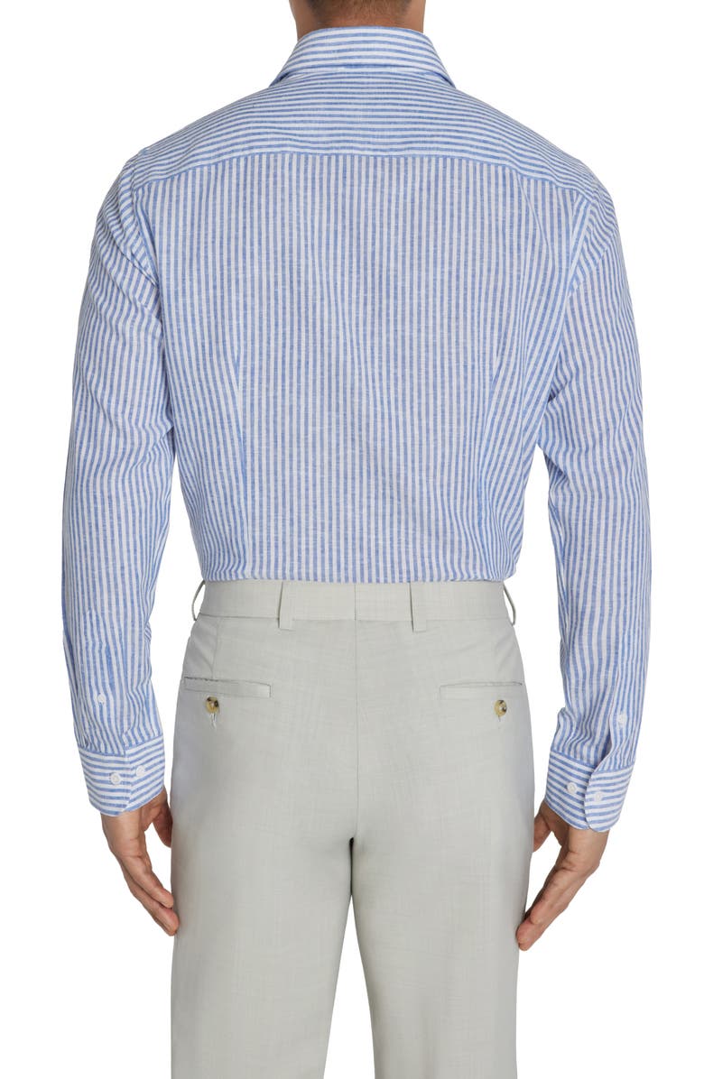 Jack Victor Thornhill Contemporary Fit Stripe Linen 
Cotton Button-Up Shirt, Alternate, color, 