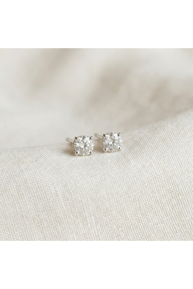 1/2Ct TW Diamond Studs in 14k or Gold Lab Grown, Alternate, color, 14k White Gold