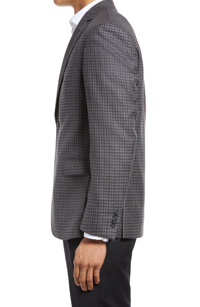 JB Britches Check Wool Sport Coat, Alternate, color, Dark Taupe