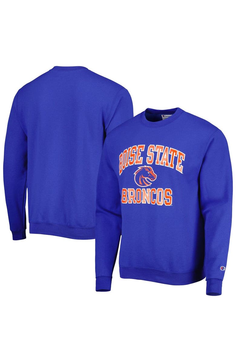 Champion Men's Champion Royal Boise State Broncos High Motor Pullover Sweatshirt, Main, color, 