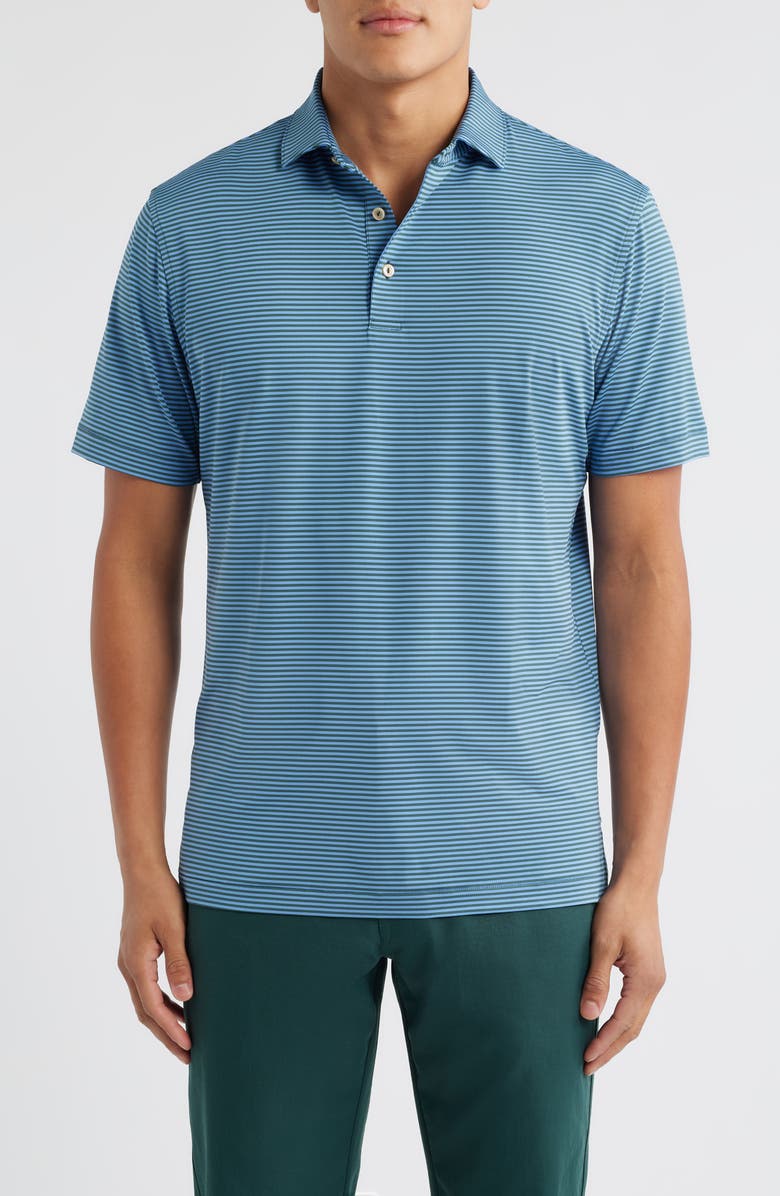 Peter Millar Hales Performance Jersey Polo, Main, color, Nordic Pine