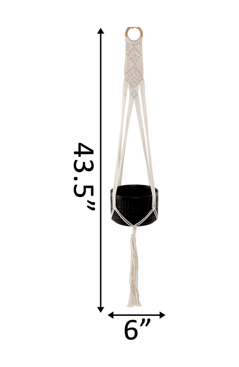 FLORA BUNDA 43" Hanging Macramé Planter Holder, Alternate, color, 