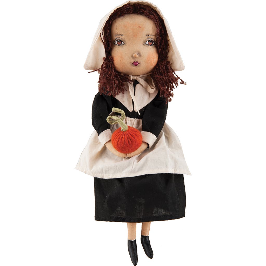 Gallerie Ii Thanksgiving Eve Pilgrim Folk Art Figurine Doll 15" In Black