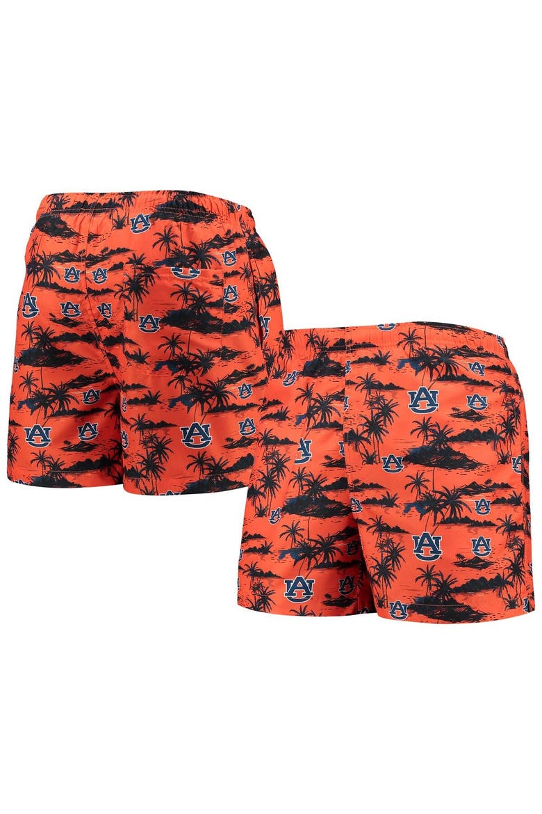 Men's FOCO Orange Auburn Tigers Island Palm Swim Trunks, Main, color, Orange
