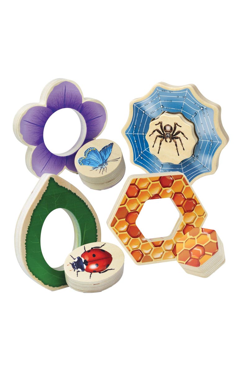 Yellow Door Who's Hiding? Garden Bug Puzzles - Set of 4, Main, color, Multicolored