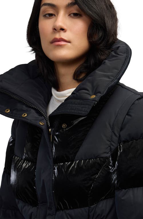 Scotch & Soda Kaatye Core Fit Water Repellent Maxi Puffer Coat In Black
