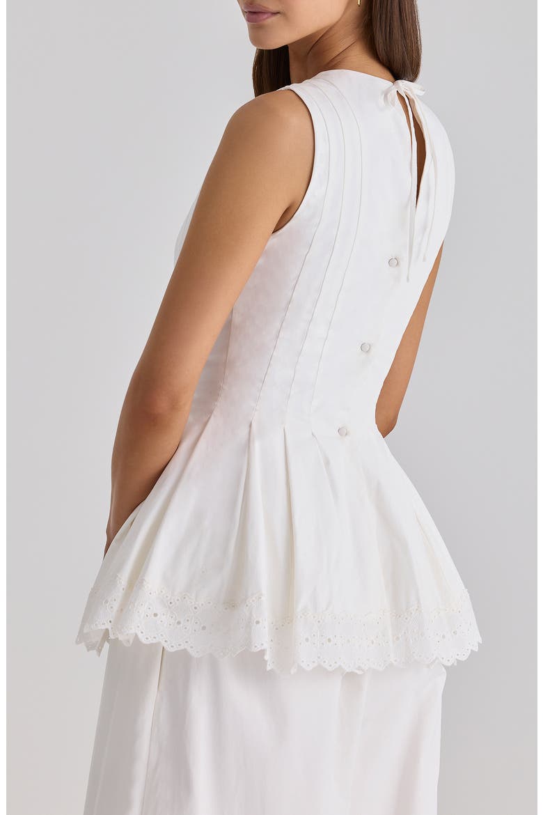 Marnie Stretch Cotton Top, Alternate, color, WHITE