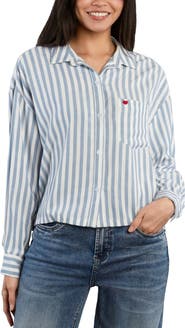 Billy T Boxy Stripe Heart Shirt