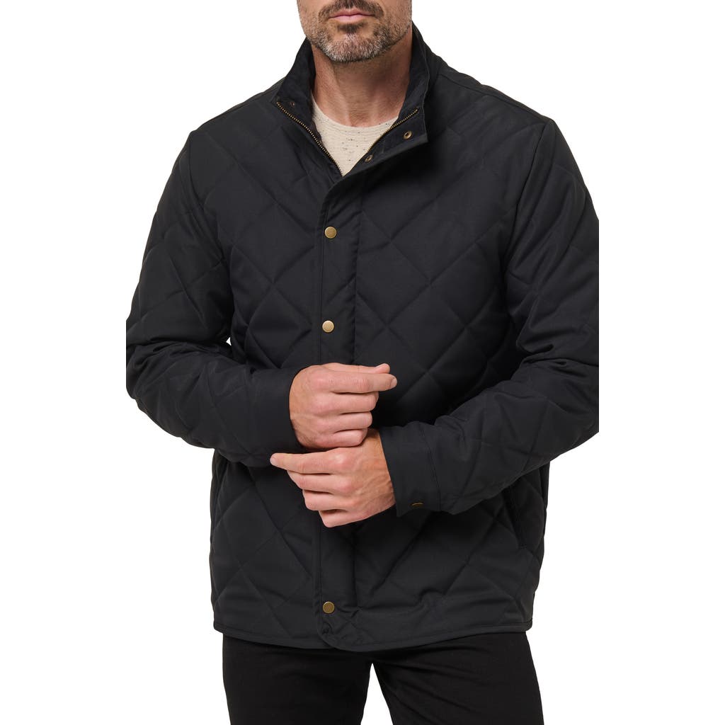 Travismathew Highlander Quilted Twill Jacket In Black