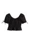 Kids' Cotton Shirred Puff Sleeve Top