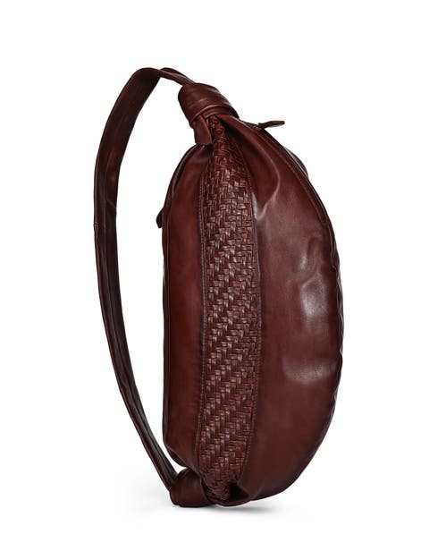 Lily Oversized Handwoven Convertible Leather Sling Bag
