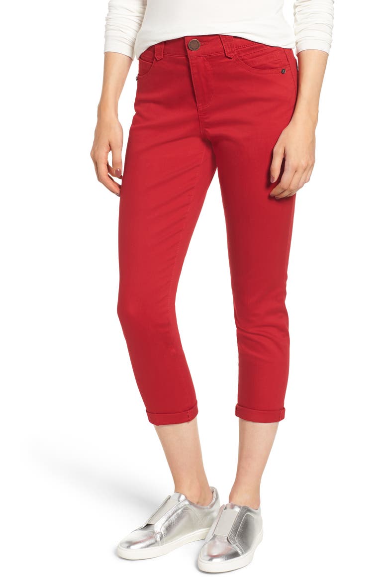 Ab-Solution Crop Skinny Pants (Nordstrom Exclusive), Main, color, TOMATO