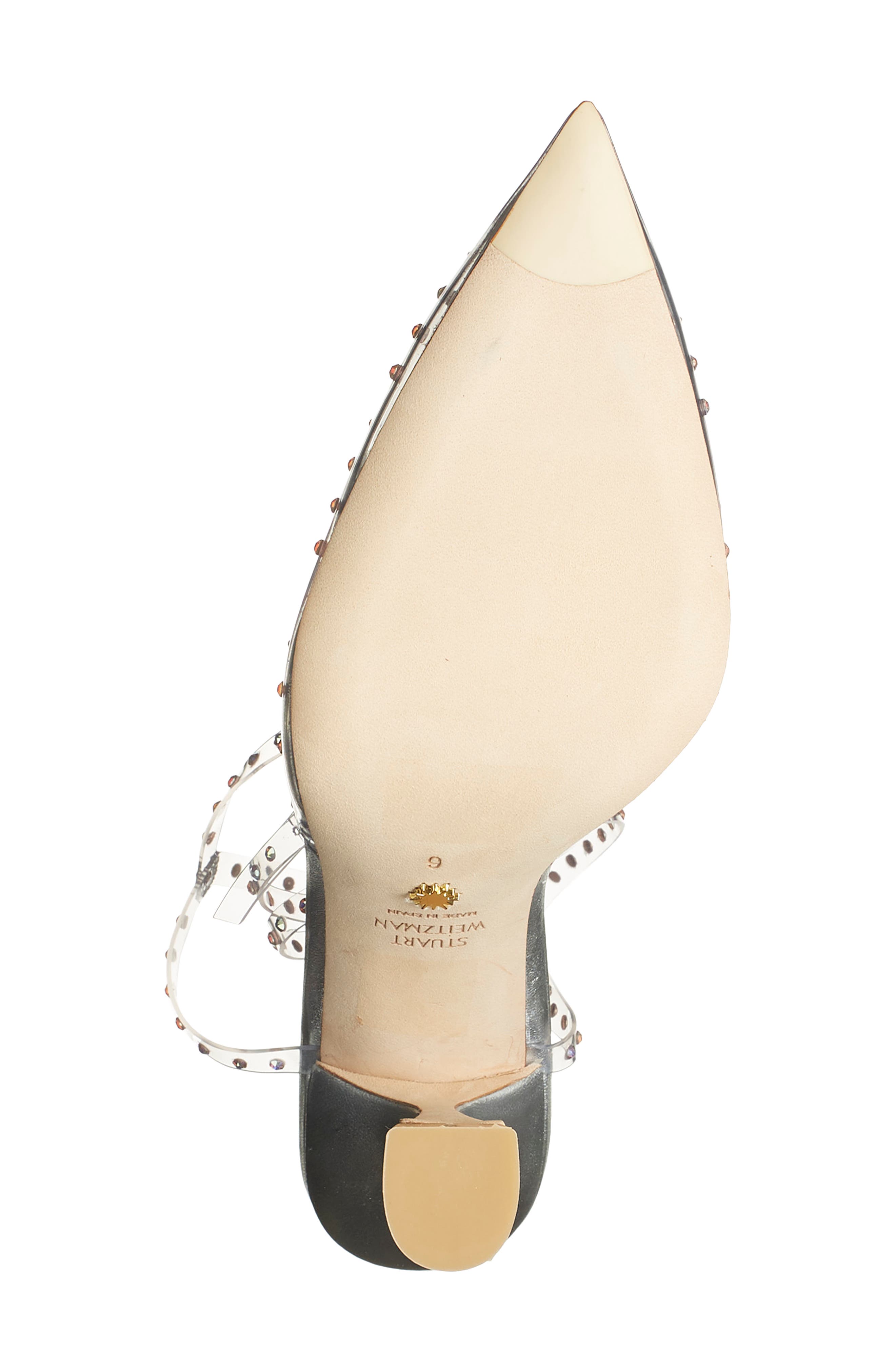 Stuart Weitzman Glam Curve Pump, Alternate, color, Clear/Silver/Clear