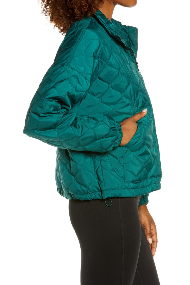 Quilted Bomber Jacket, Alternate, color, GREEN MOSS