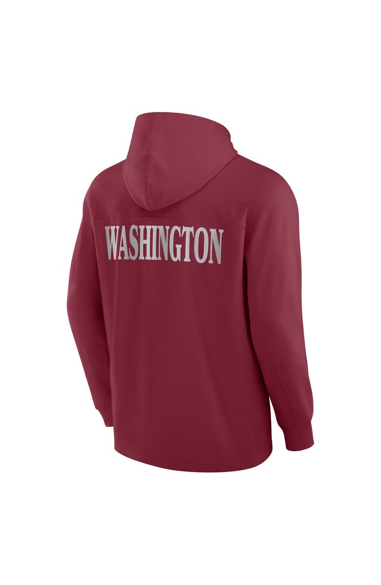 FANATICS Men's Fanatics Burgundy Washington Commanders Elements Blaze Tri-Blend Long Sleeve Hoodie T-Shirt, Alternate, color, Burgundy