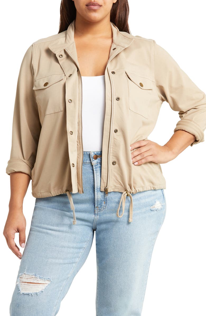 Caslon<sup>®</sup> Stretch Cotton Jacket, Main, color,