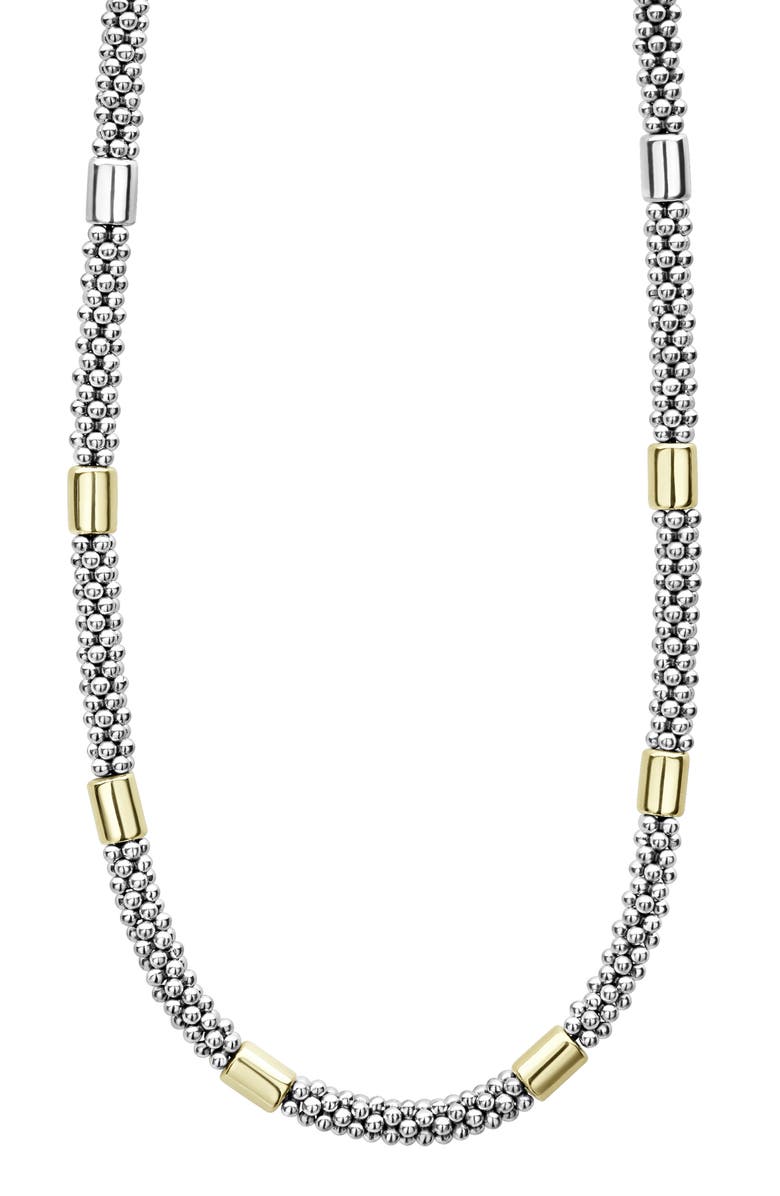LAGOS Caviar Rope Collar Necklace, Alternate, color, Silver/ Gold