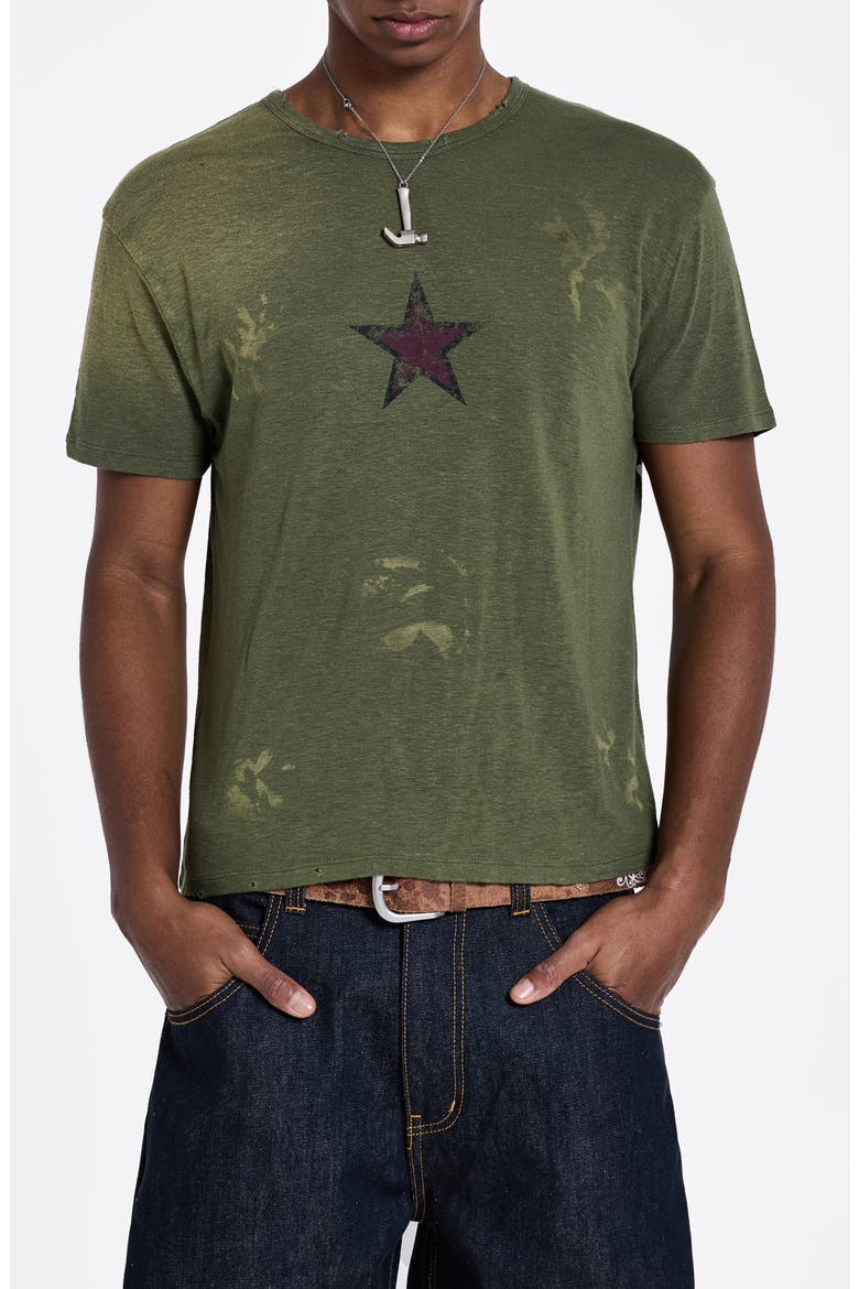 Star Faded Sun Cotton Graphic T-Shirt, Main, color, KHAKI