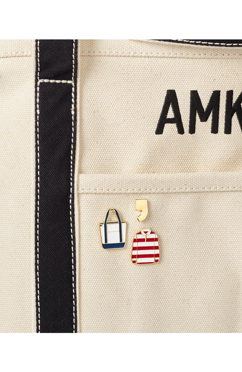 Lands' End Bag Pin Set, Alternate, color, Gold Le Icons