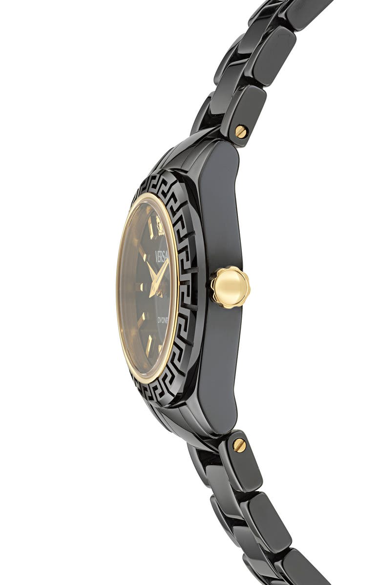 Versace DV One Mini Bracelet Watch, 28mm, Alternate, color, Black