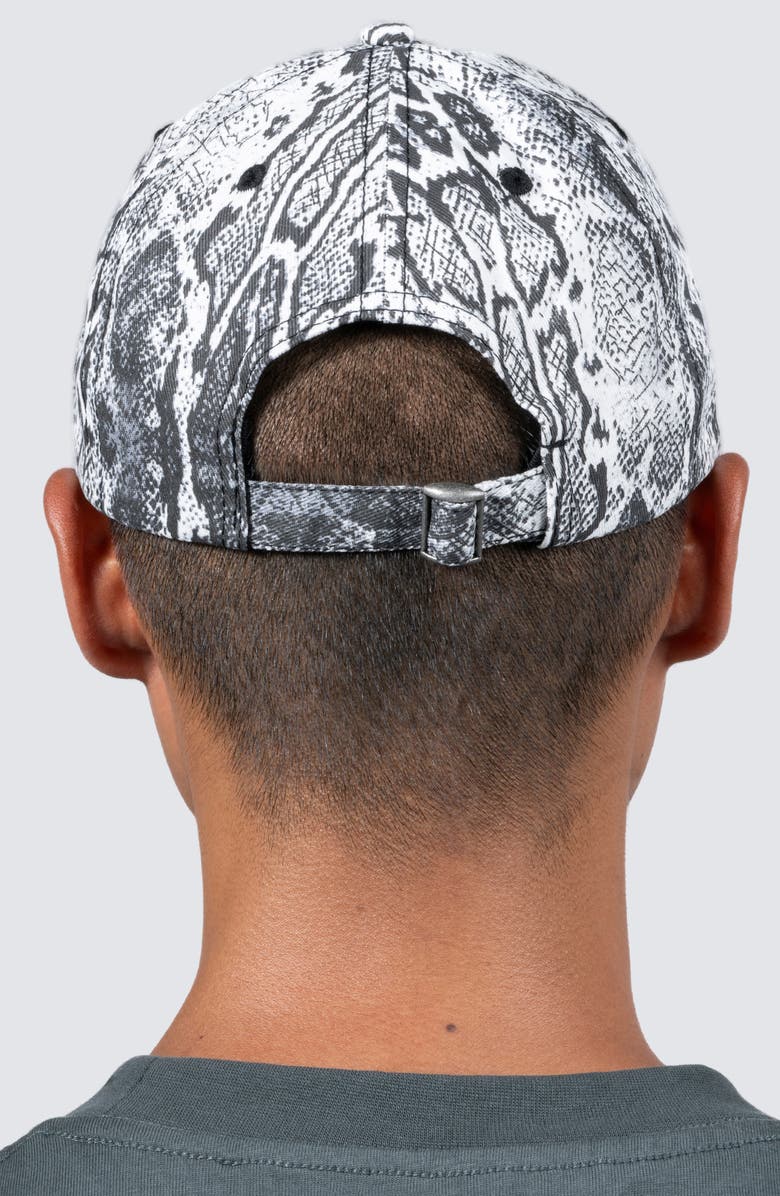 PLEASURES Bubble Logo Snakeskin Print Polo Cap, Alternate, color, Snake