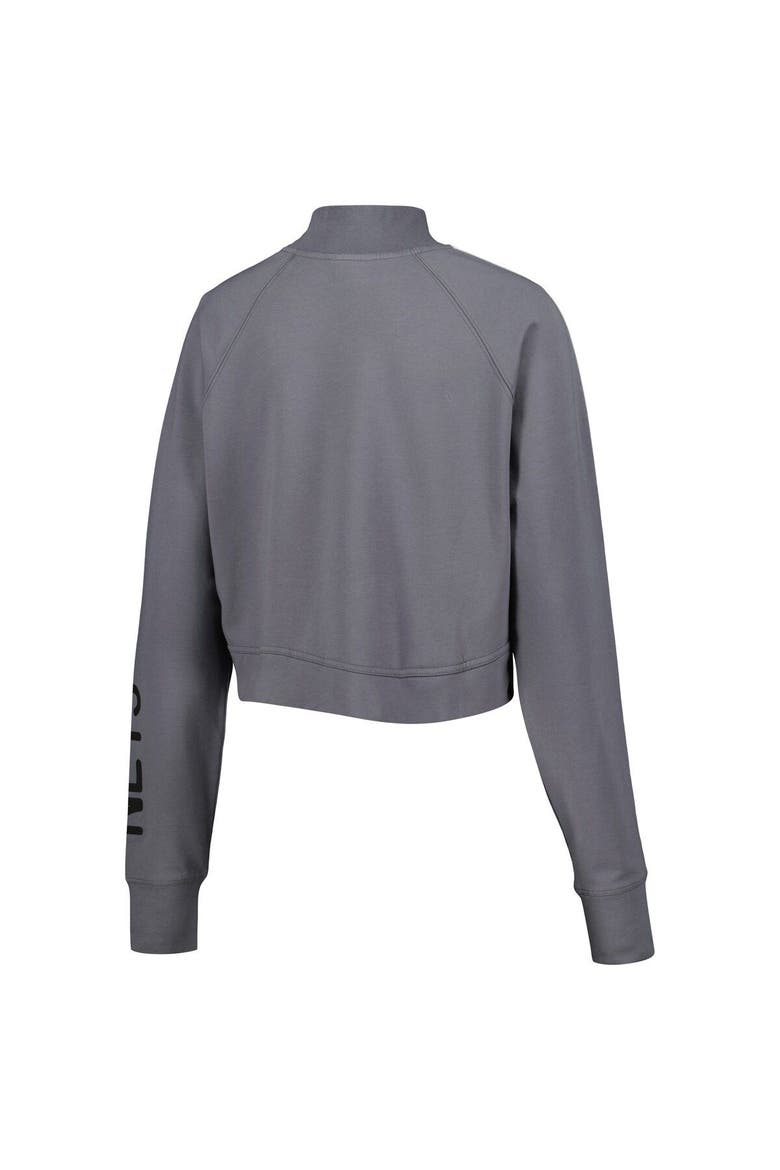 Women's Lusso Charcoal Brooklyn Nets Maddie & Matildas Raglan Tri-Blend Pullover Hoodie & Jogger Pants Set, Alternate, color, Charcoal
