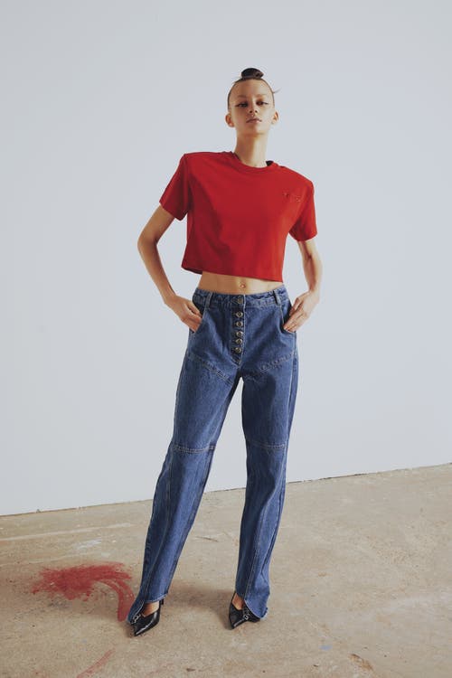 Pcfg Your *itch Bootcut Denim Pant In Red