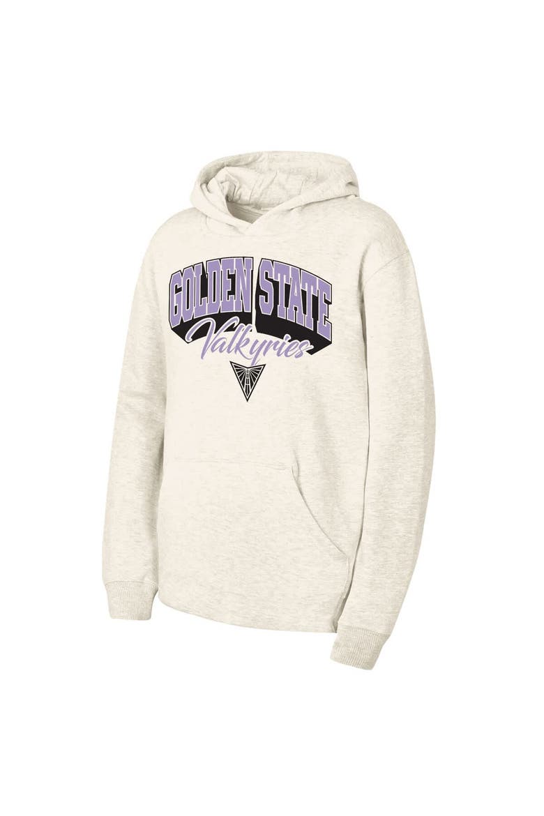 Youth Outerstuff  Natural Golden State Valkyries Powerful Fleece Hoodie, Main, color, Natural