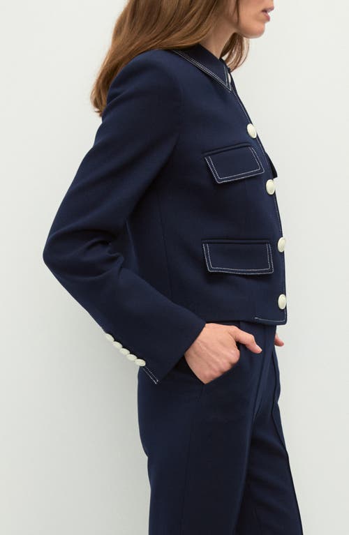 Veronica Beard Constantine Tailored Jacket In Navy