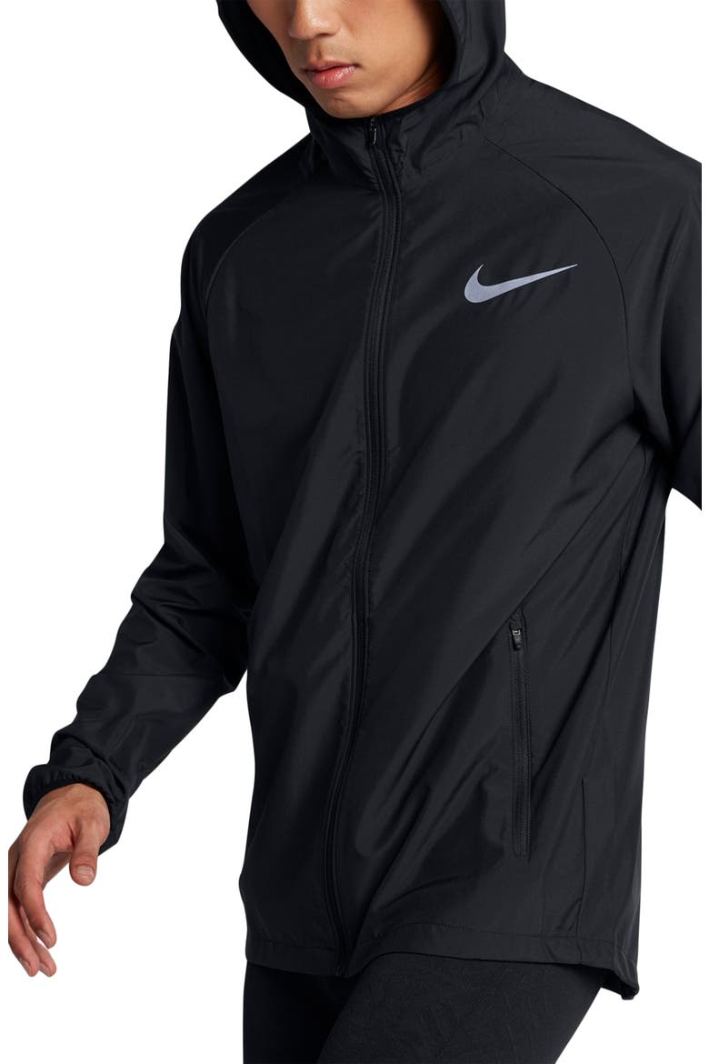 Essential Hooded Jacket, Main, color, BLACK