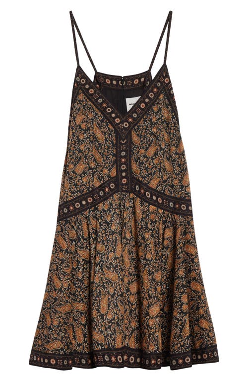 Isabel Marant Étoile Danielle Floral Cotton Blend Dress In Black/brown Multi