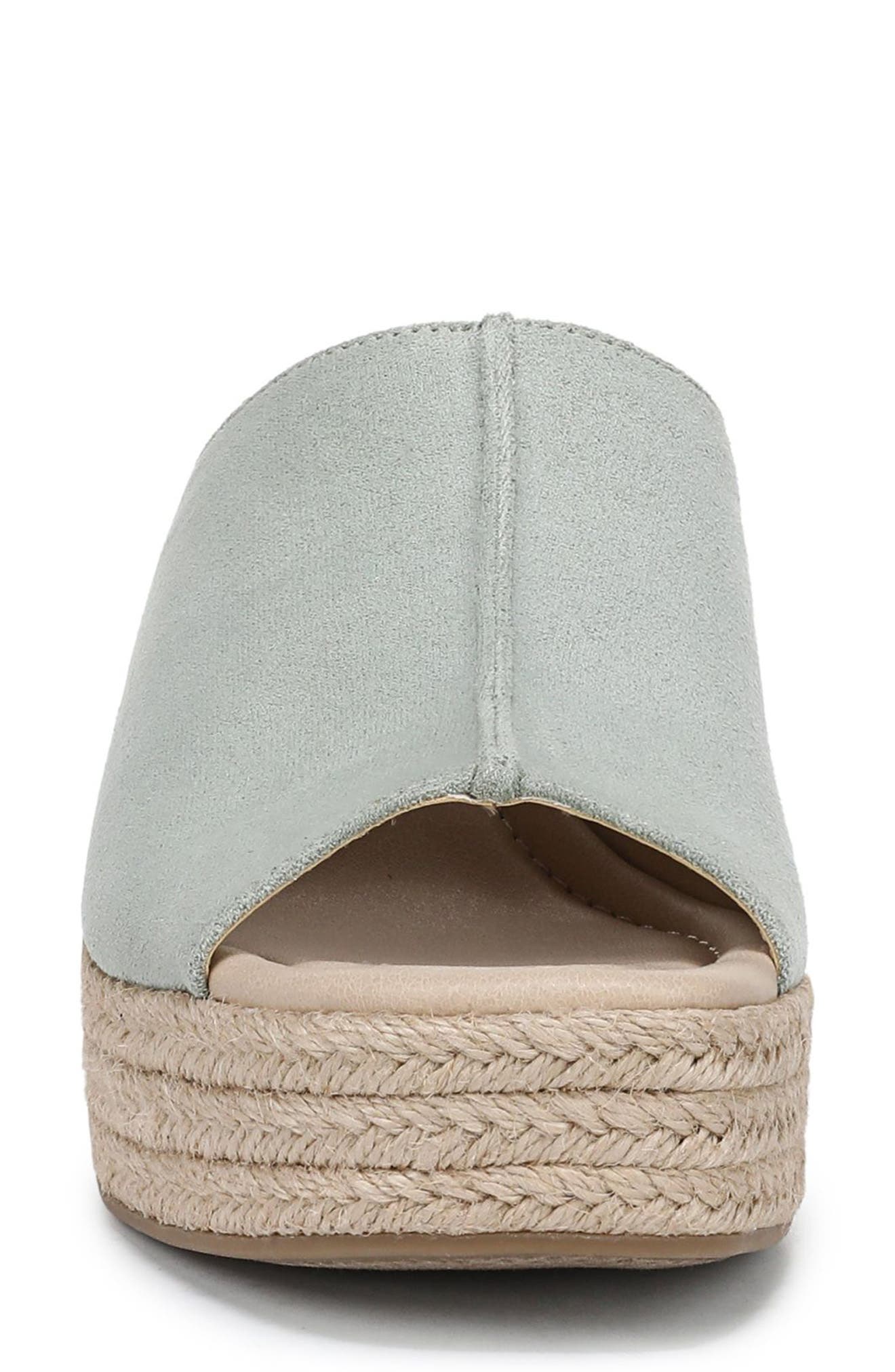 Haute Espadrille Platform Wedge Slide Sandal, Alternate, color, JADE GREEN