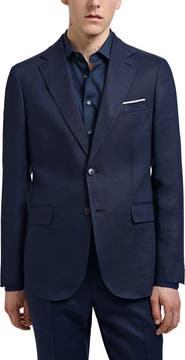 MANGO Slim Fit Linen Sport Coat