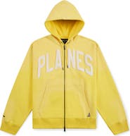 PAPER PLANES Arched Logo Zip Hoodie