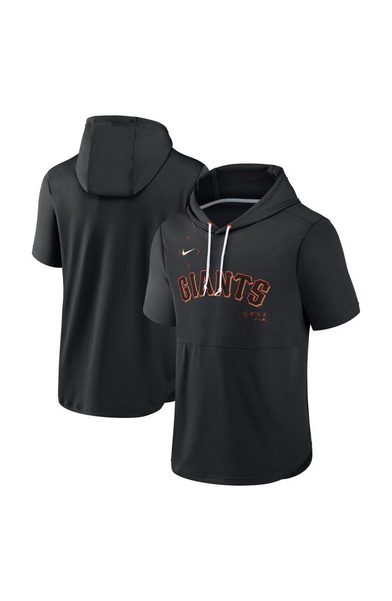 Nike Men's Nike Black San Francisco Giants Springer Short Sleeve Team Pullover Hoodie, Main, color, Black