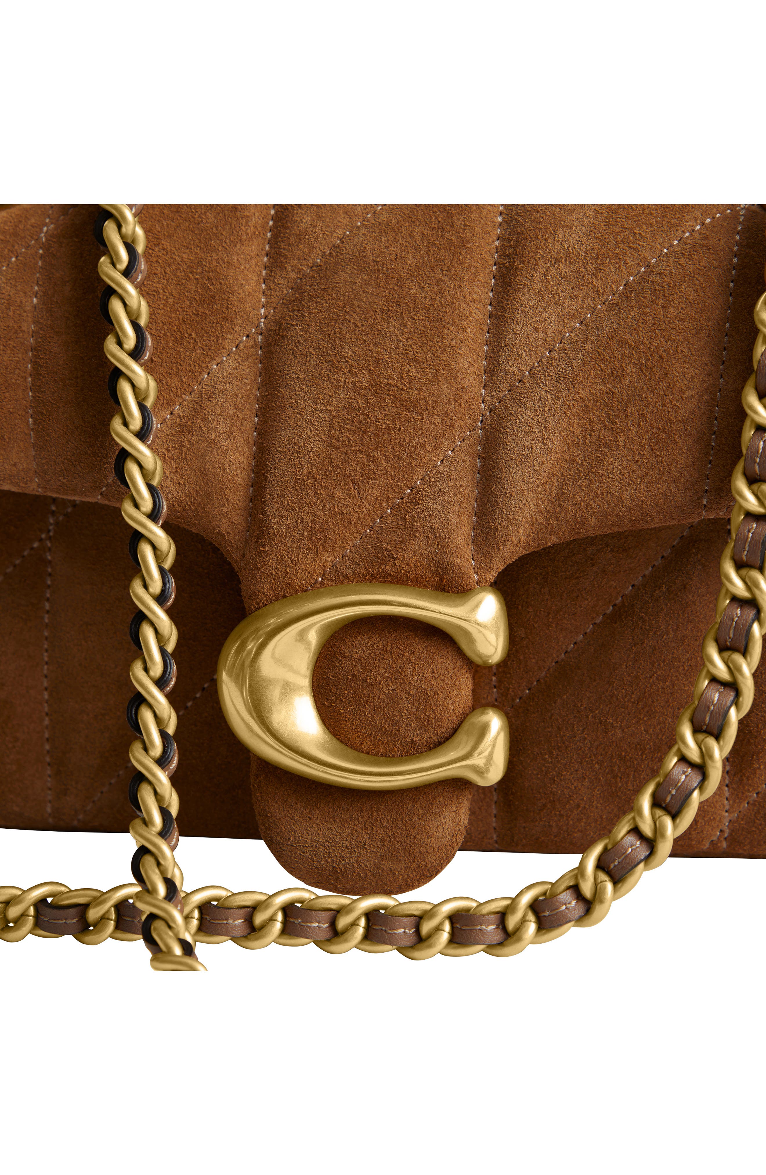 COACH Tabby 20 Quilted Suede Convertible Shoulder Bag, Alternate, color, 