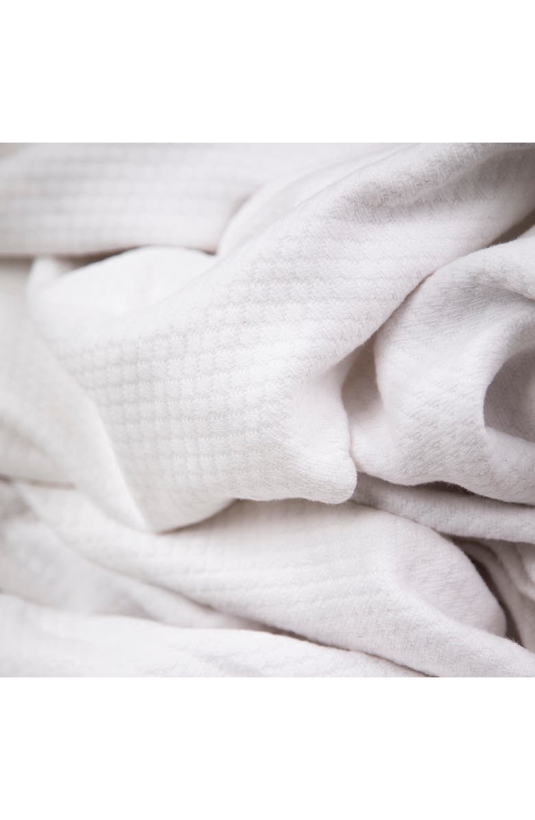 SOUTHSHORE FINE LINENS Milton Cotton Luxury Blanket, Alternate, color, White