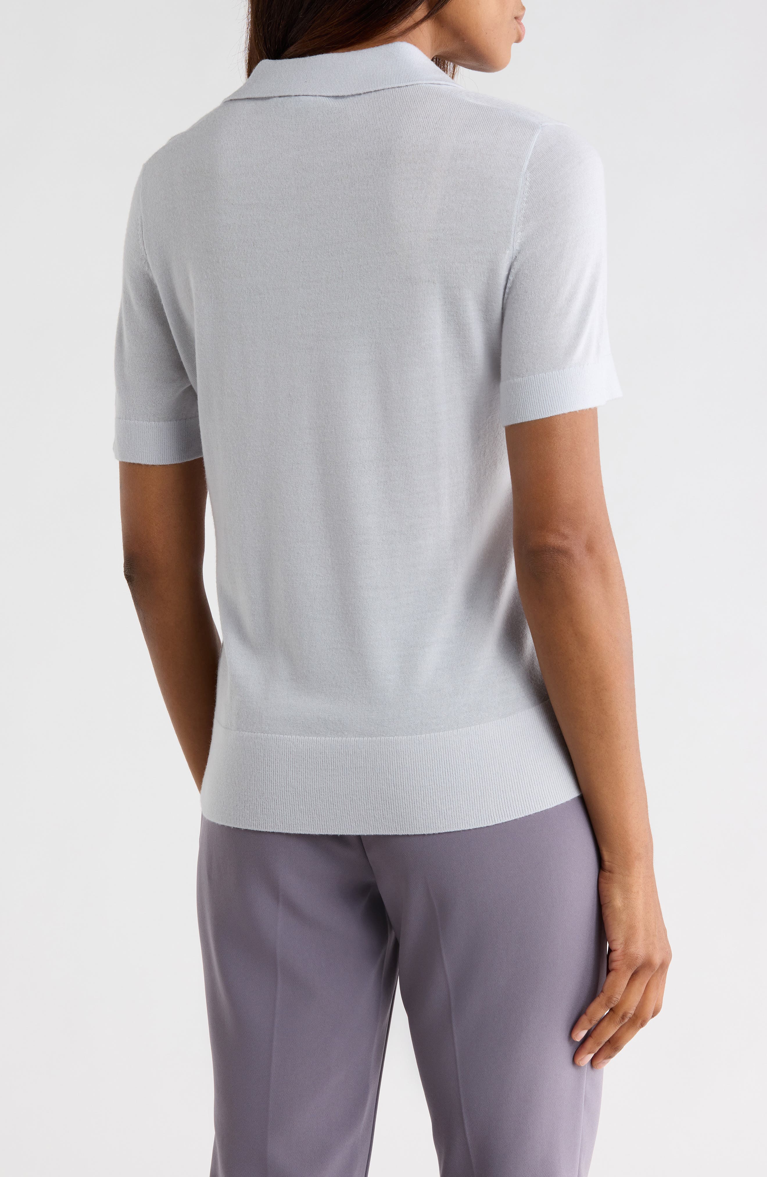 Short Sleeve Wool Polo - image 2