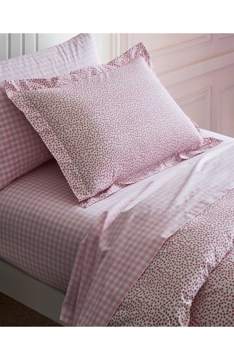 Petite Plume Signature Collection Sweethearts Duvet Cover & Shams Set, Alternate, color, Pink