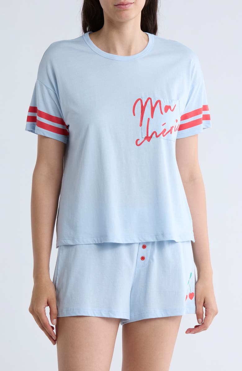 PJ Salvage Mix & Match Cotton Blend Short Pajamas, Main, color, Blue