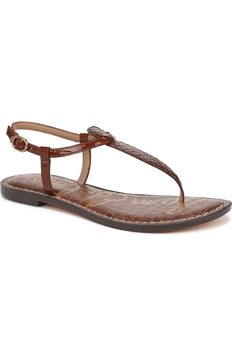 Sam Edelman Gigi T-Strap Sandal, Main, color, Antique Copper