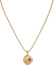 RETRO CHIC Garnet Pendant Necklace