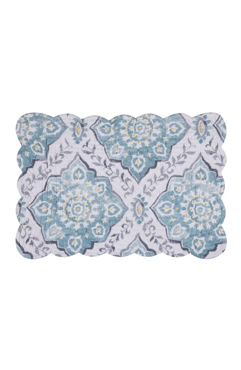 C&F Home Harlan Placemats Set of 6, 13" x 19", Alternate, color, Blue