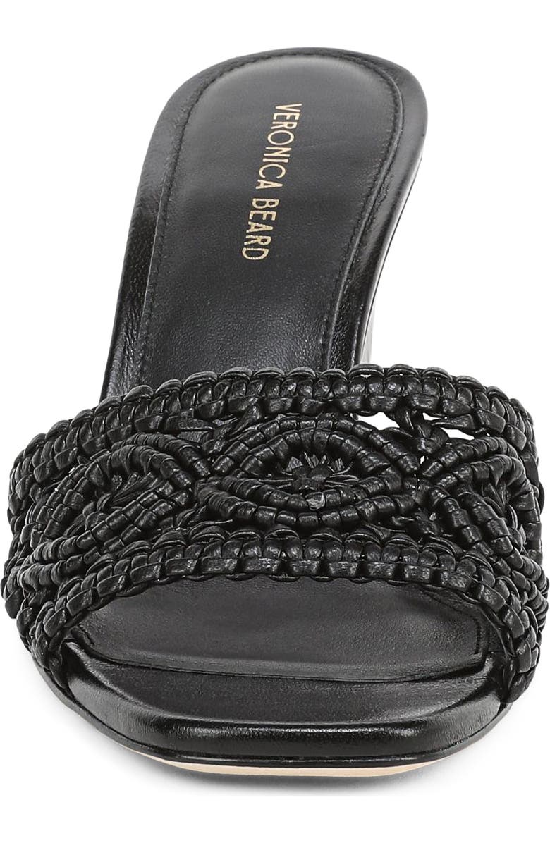Veronica Beard Ellen Macramé Wedge Slide Sandal, Alternate, color, Black