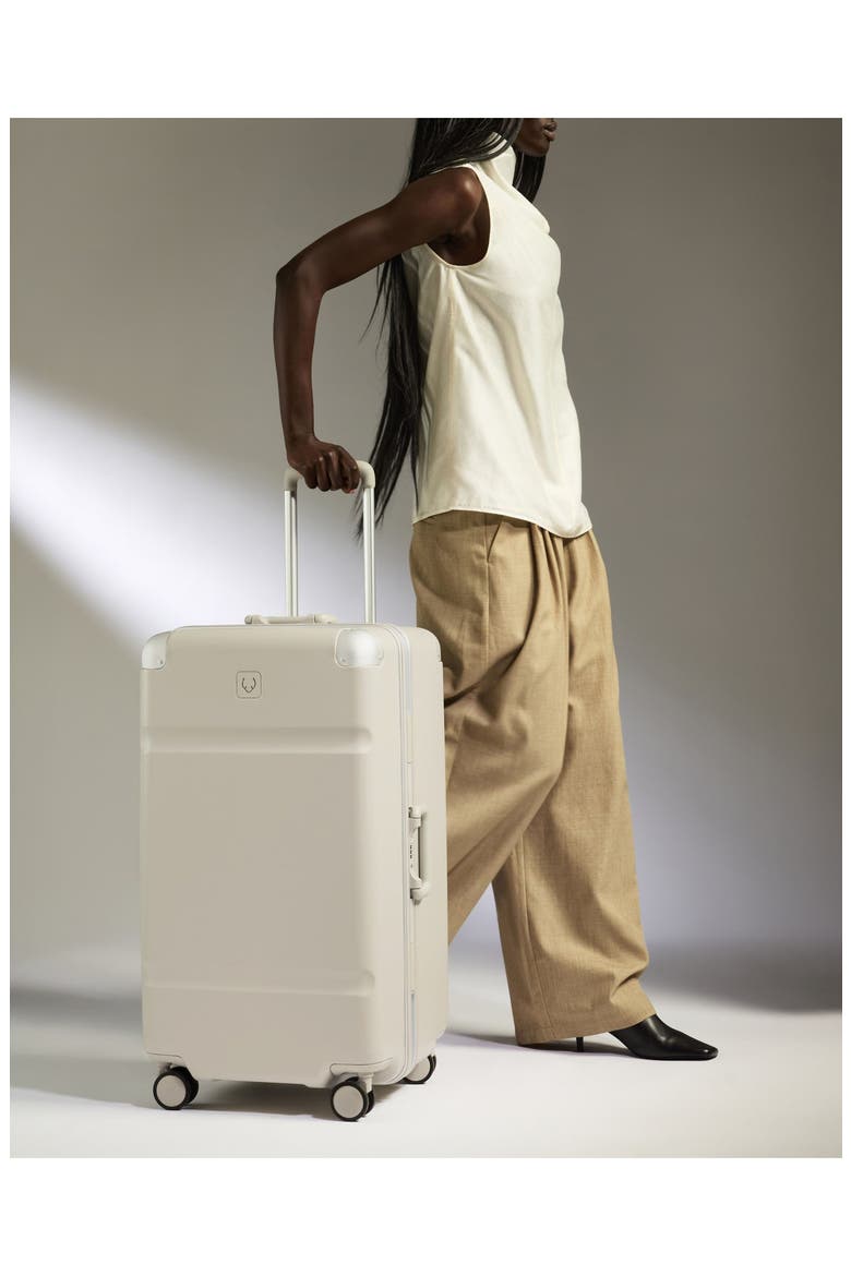 Trunk Luggage - Heritage Stripe, Alternate, color, Sandstone