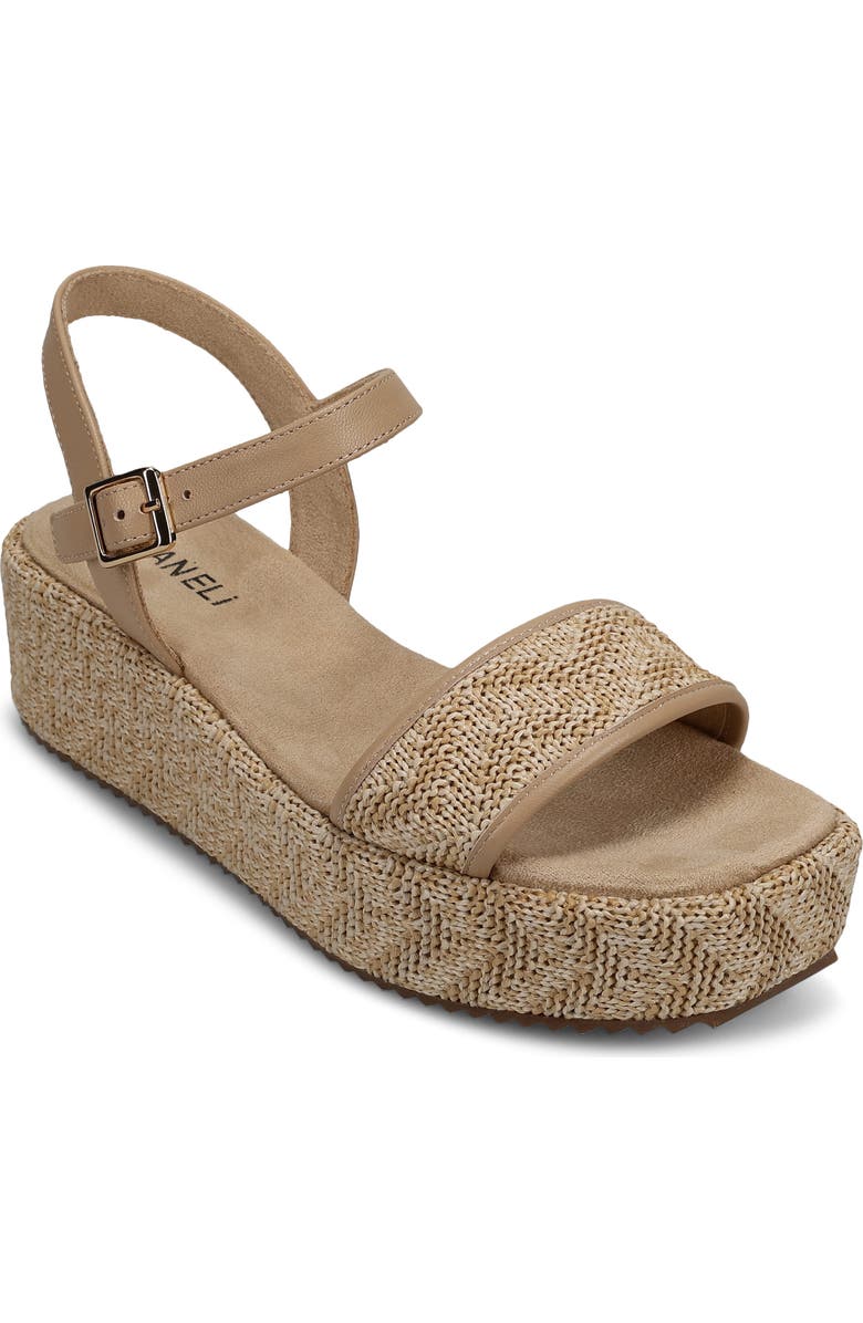 VANELi Walda Ankle Strap Platform Sandal, Main, color, Natural