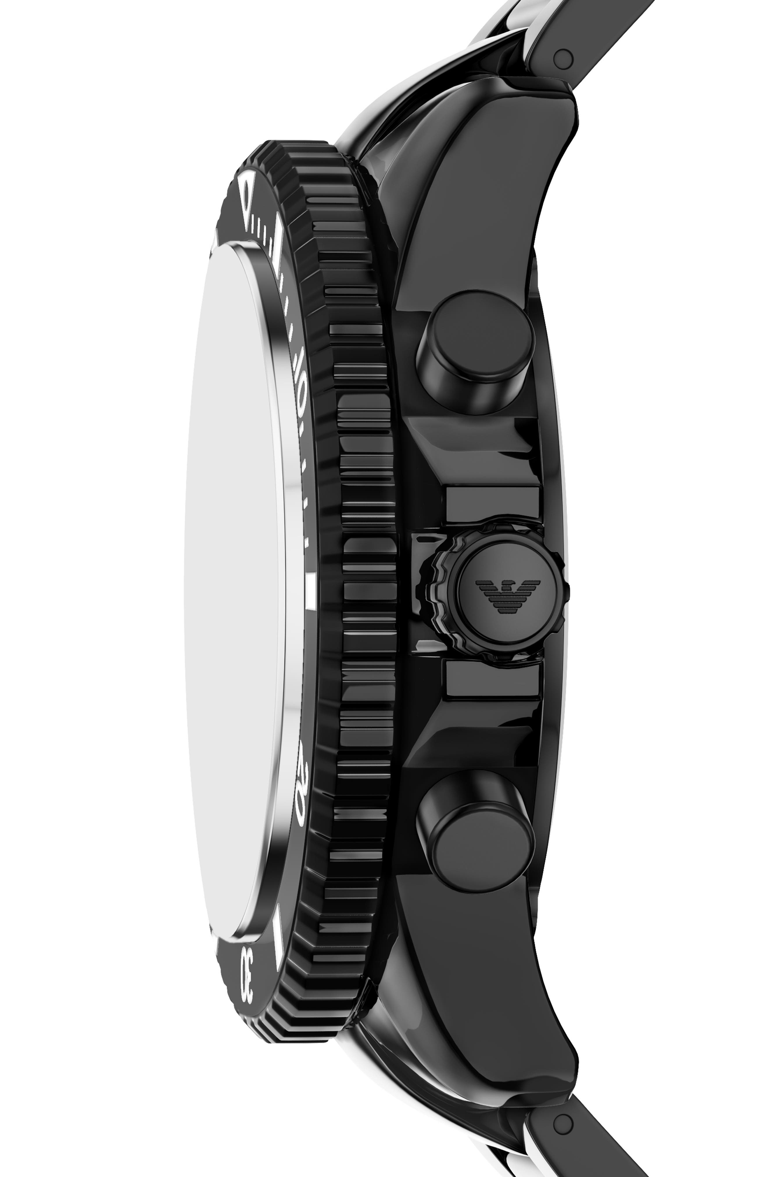 Emporio Armani World Explorer Solar Chronograph Ceramic Watch (Men ...